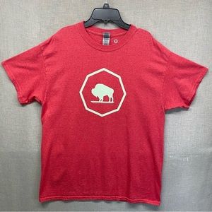 Gildan Custom Ink T-Shirt "Volunteer‎ Tom Tom" Graphic Print Men Red Size | L